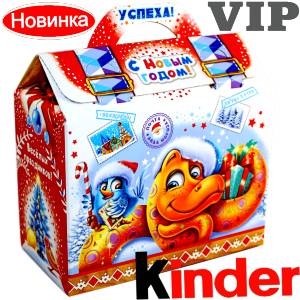 Сладкий подарок на Новый Год в жестяной упаковке весом 1200 грамм по цене 1762 руб в Набережных Челнах