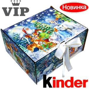 Сладкий подарок на Новый Год в картонной упаковке весом 1200 грамм по цене 2223 руб в Набережных Челнах