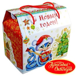 Детский новогодний подарок в картонной упаковке весом 950 грамм по цене 1108 руб в Набережных Челнах